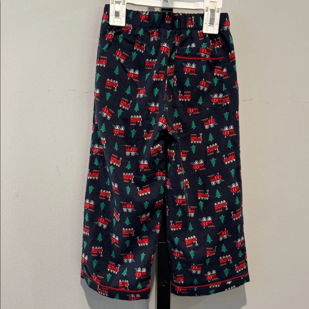 Janie and Jack Navy Christmas Train Pajama Bottoms Size 2T NWOT New